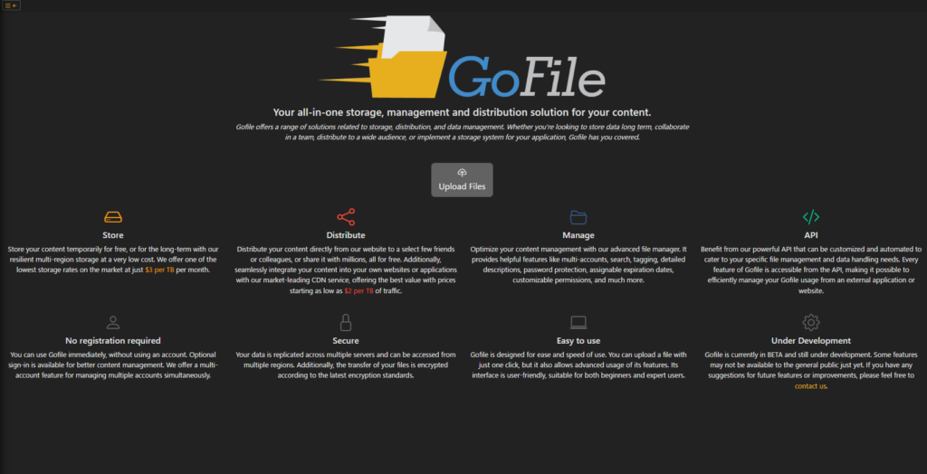 Gofile Io AnonFilesの後継としてGofile等を紹介する(模倣して自作も検討中) | 真良ブログ